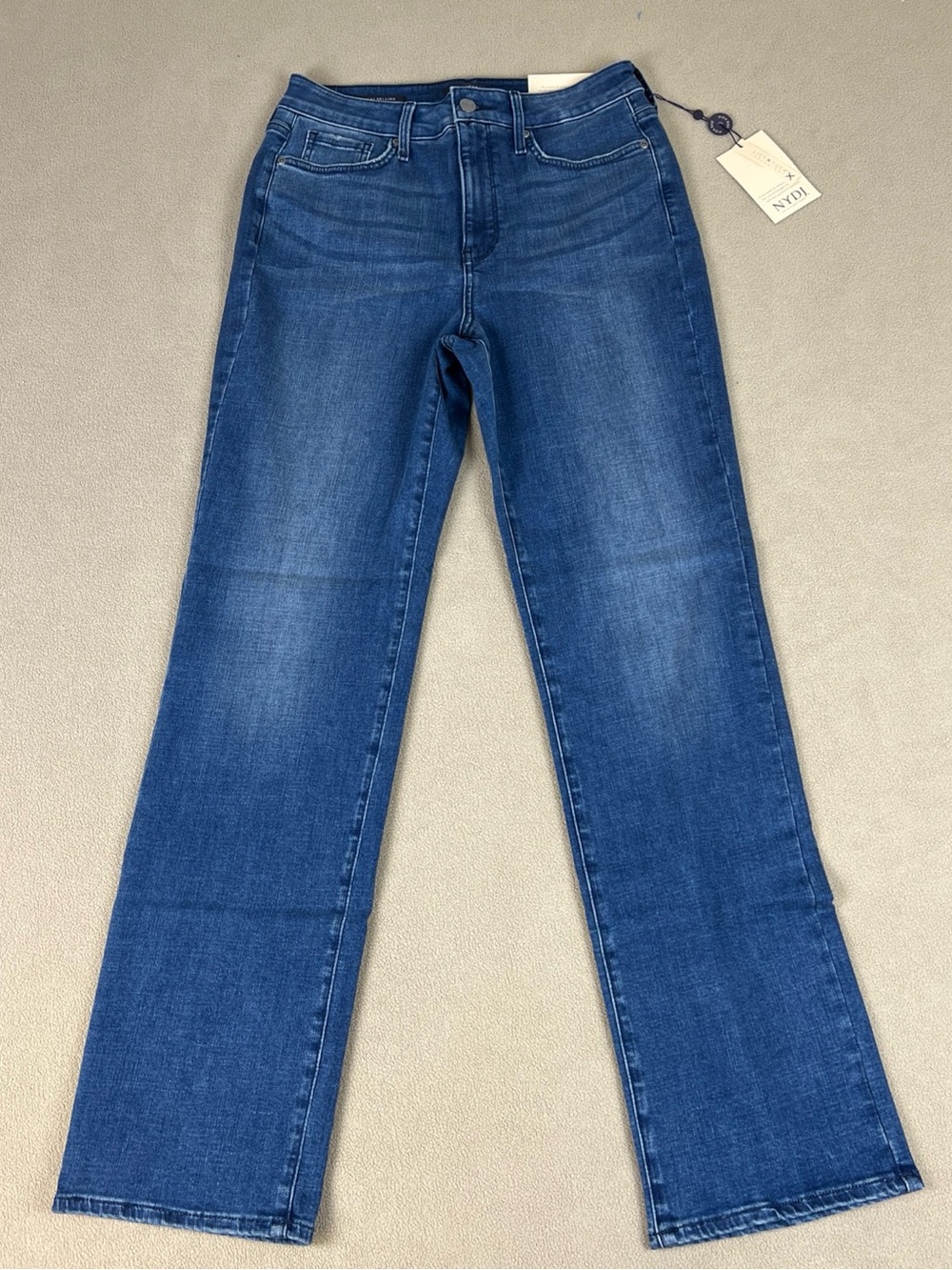 NYDJ Bailey Relaxed Straight High Rise Jeans, Bluewell. Women's Sz 6